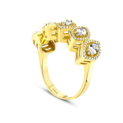 Gold Five Stone Ring - 2