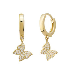 Gold Butterfly Earrings - 1