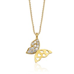 Gold Butterfly Necklace - 1