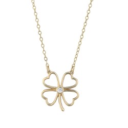 Gold Clover Necklace - 1