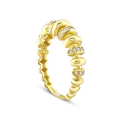 Gold Convex Stone Ring - 2