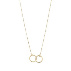 Gold Double Ring Necklace - 2