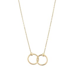 Gold Double Ring Necklace - 1