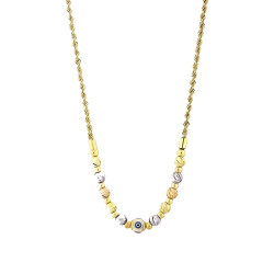 Gold Evil Eye Beads Ball Necklace - 1