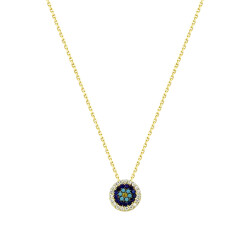 Gold Evil Eye Beaded Necklace - 2