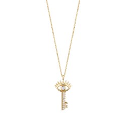 Gold Eye Key Necklace - 2