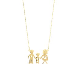 Gold Family Necklace - 1