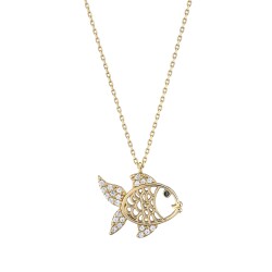 Gold Fish Necklace - 1