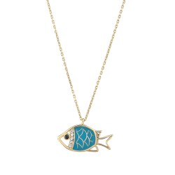 Gold Fish Necklace - 1