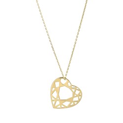 Gold Heart Necklace - 1