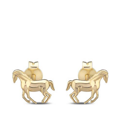 Gold Horse Earrings - 2