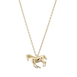 Gold Horse Necklace - 1