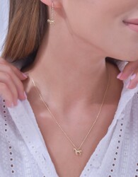 Gold Horse Necklace - 3