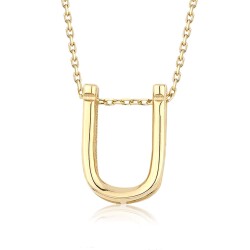 Gold Letter Necklace - 5