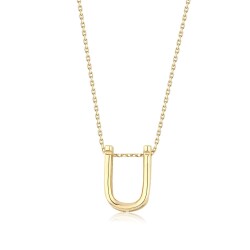 Gold Letter Necklace - 6