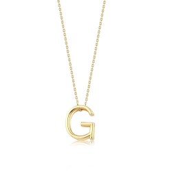 Gold Letter Necklace - 8