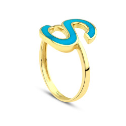 Gold Letter Ring - 2