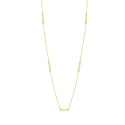 Gold Mini Plates Necklace - 1