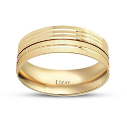 Gold Modern Classic Men's Wedding Ring 