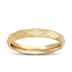 Gold Modern Classic Men's Wedding Ring - 1