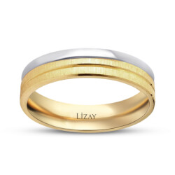 Gold Modern Men's Wedding Ring 