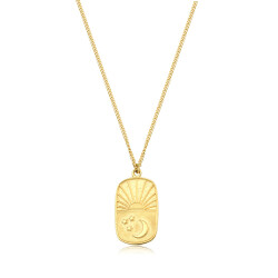 Gold Sky Trend Plate Necklace - 1