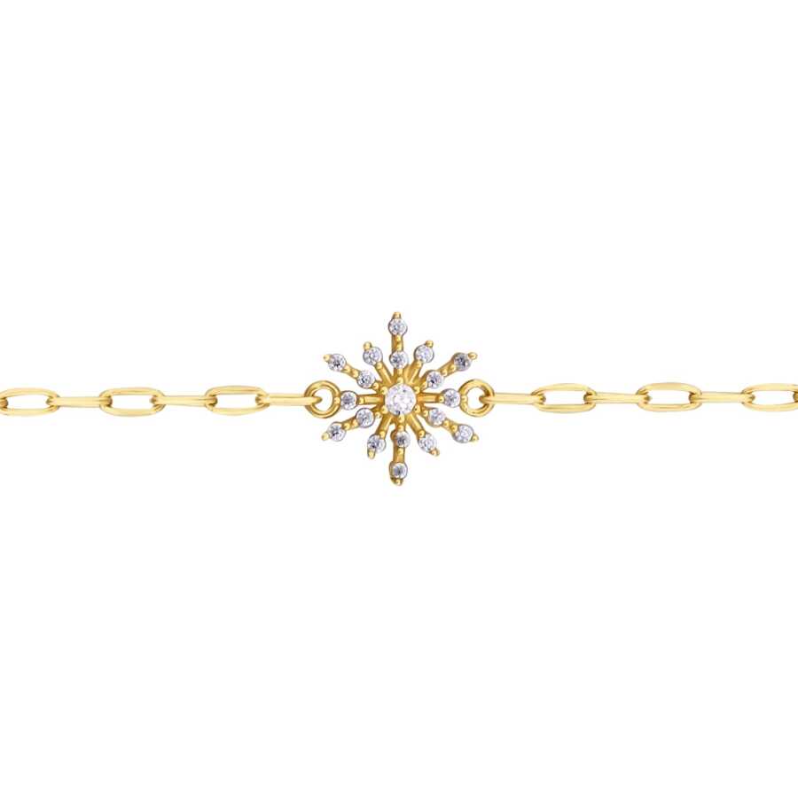 Gold Snowflake Bracelet Lizay B274492 6430