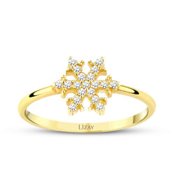 Gold Snowflake Trend Ring - 1