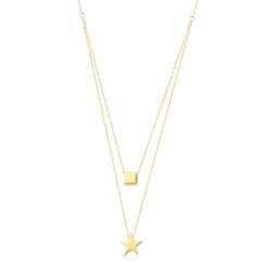 Gold Star Couple Necklace - 1