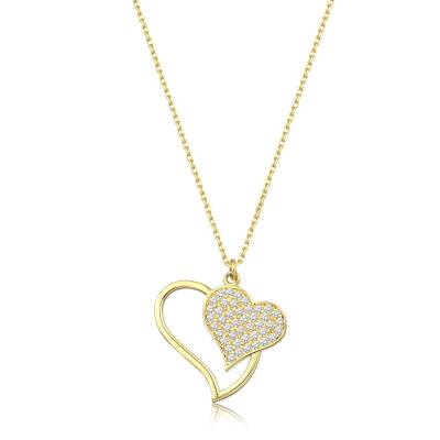 Gold Stone Heart Necklace | Lizay N118356