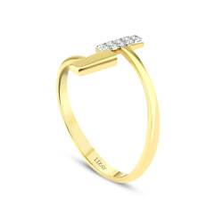 Gold Stone Trend Ring - 2