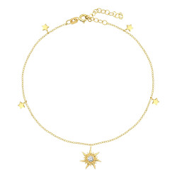 Gold Sun Star Anklet - 1