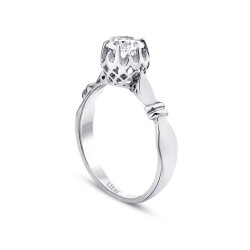 Gold Solitaire Ring - 2