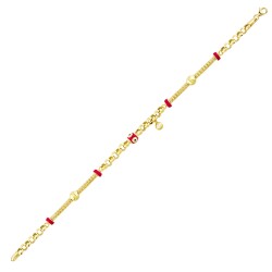 Gold Trend Evil Eye Bead Bracelet - 1