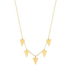 Gold Triangle Pendant Necklace - 1