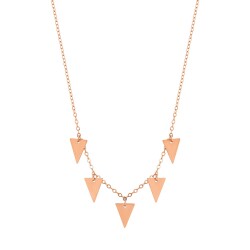 Gold Triangle Pendant Necklace - 2