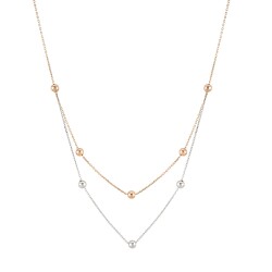 Gold Two Color Toptop Necklace - 1