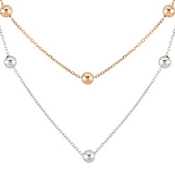 Gold Two Color Toptop Necklace - 2