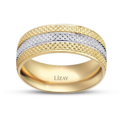 Gold Two-tone Women's Wedding Ring 