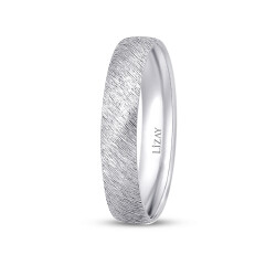 Gold White Men's Wedding Ring - 2