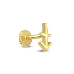 Gold Sagittarius Zodiac Tragus Earring - 2